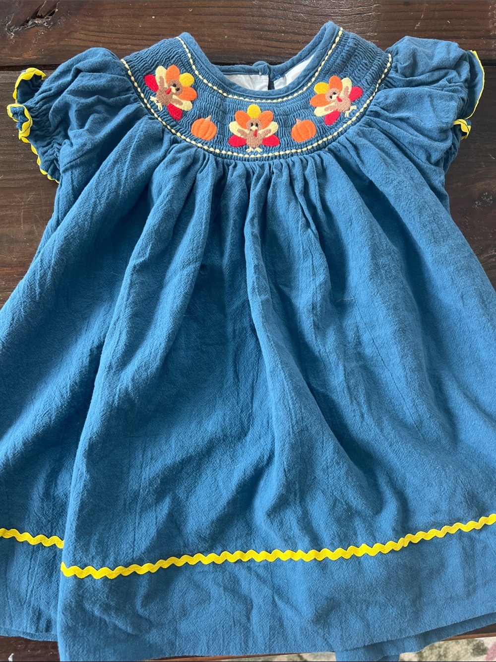 Smocked thanksgiving dress